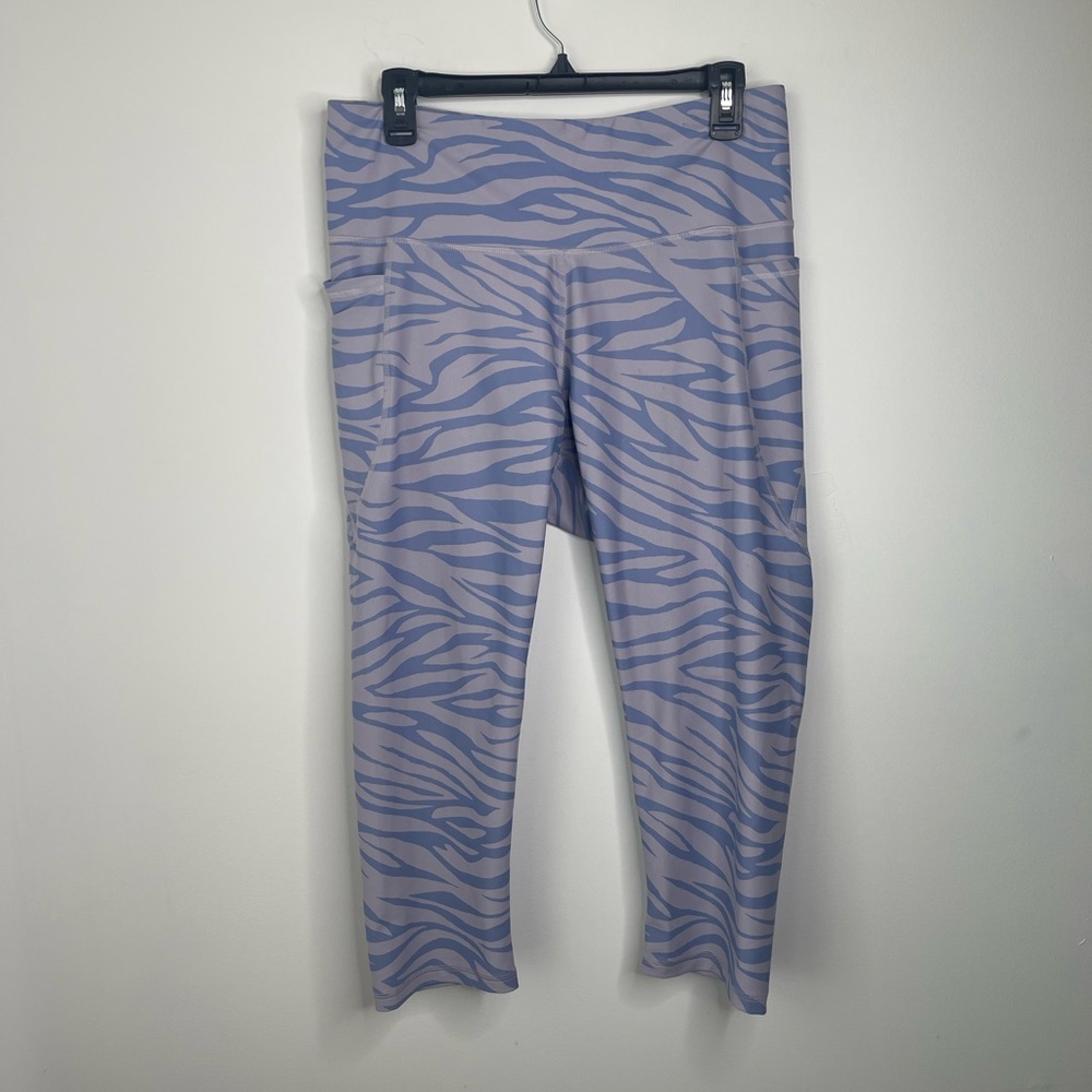 Old Navy Zebra Print stretchy Leggings - Gray and Blue size XL